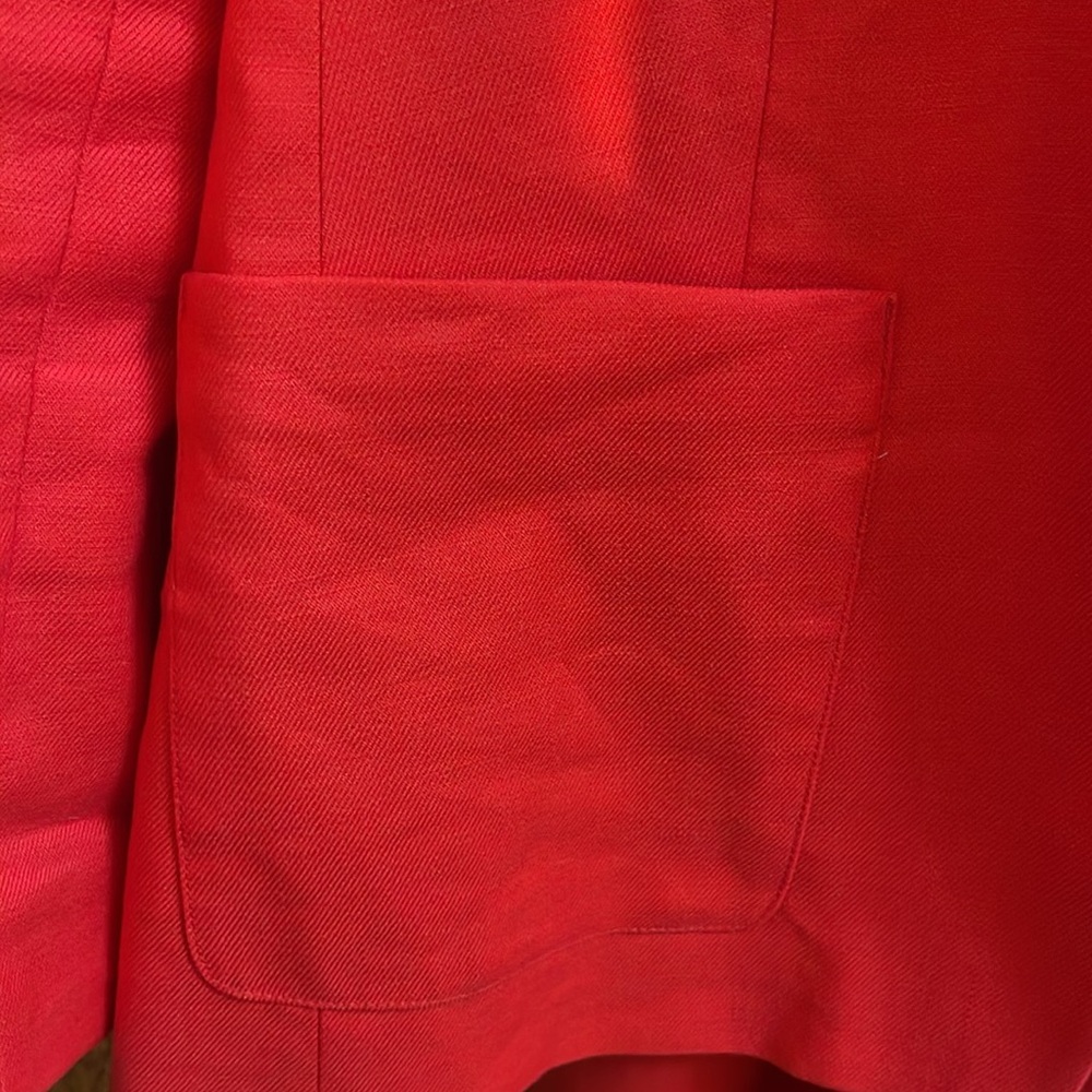 J. Crew Red Women's Pantsuit Jacket and Trousers - Picture 3 of 9